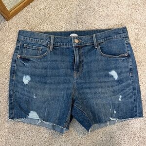 Old Navy Distressed Denim Shorts - Dark Blue